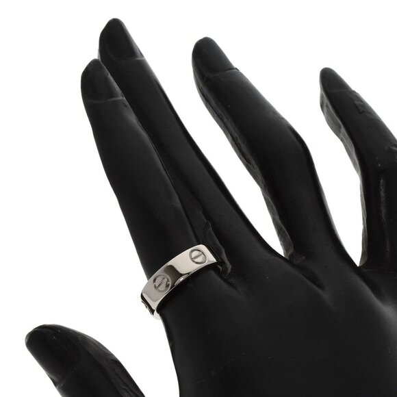 CARTIER 18k White Gold Love Ring #53 - Picture 5 of 6